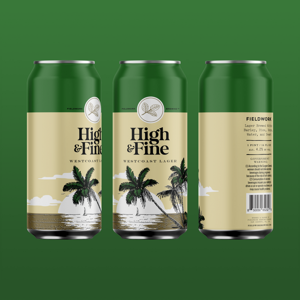 High & Fine Westcoast Lager - 4-pack of 16oz Cans