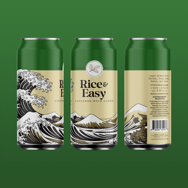 Rice & Easy Japanese Rice Lager - 4-pack of 16oz Cans